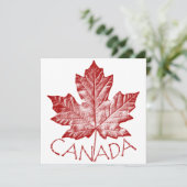 Canada nodigt geïndividualiseerde Maple Leaf CN RS Kaart (Staand voorkant)