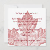 Canada nodigt geïndividualiseerde Maple Leaf CN RS Kaart (Achterkant)