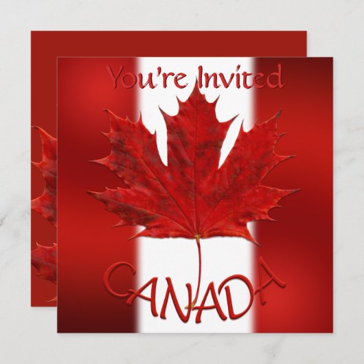 Canada nodigt geïndividualiseerde Maple Leaf CN RS Kaart (Voorkant / Achterkant)