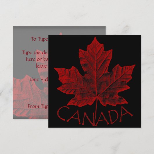 Canada nodigt geïndividualiseerde Maple Leaf CN RS Kaart (Voorkant / Achterkant)