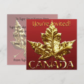 Canada nodigt u uit tot speciaal aangepast Gold Ca Kaart (Voorkant / Achterkant)
