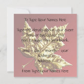 Canada nodigt u uit tot speciaal aangepast Gold Ca Kaart (Achterkant)