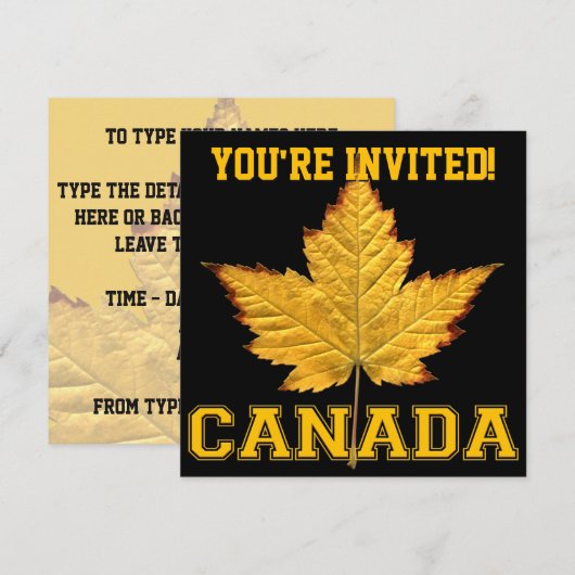 Canada nodigt u uit Varsity Canada RSVP aan te pas Kaart (Voorkant / Achterkant)