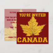Canada nodigt u uit Varsity Canada RSVP aan te pas Kaart (Voorkant / Achterkant)