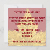 Canada nodigt u uit Varsity Canada RSVP aan te pas Kaart (Achterkant)