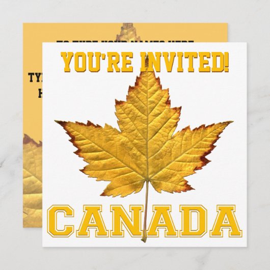 Canada nodigt u uit Varsity Canada RSVP aan te pas Kaart (Voorkant / Achterkant)