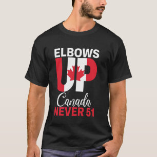 Canada Nooit 51 Ellebogen omhoog Mannen Vrouwen Ca T-shirt