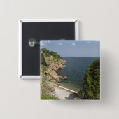 Canada, Nova Scotia, Cape Breton Island, Cabot Vierkante Button 5,1 Cm (Voorkant /achterkant)