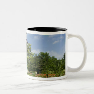 Canada, Nova Scotia, Halifax, Openbare Tuinen. Tweekleurige Koffiemok