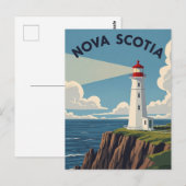 Canada Nova Scotia Lighthouse Briefkaart (Voorkant / Achterkant)