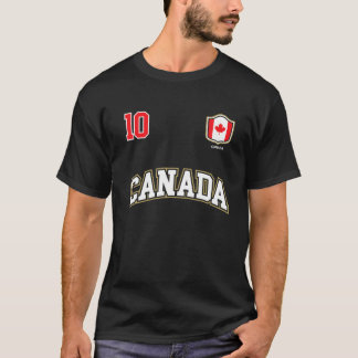 Canada Nummer 10 Soccer Team Sports Canadian Flag T-shirt