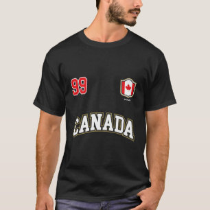 Canada Nummer 99 Canadees Team Sport Hockey Socce T-shirt
