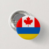 Canada Oekraïne Ronde Button 3,2 Cm (Voorkant /achterkant)