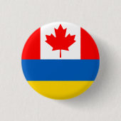Canada Oekraïne Ronde Button 3,2 Cm (Voorkant)