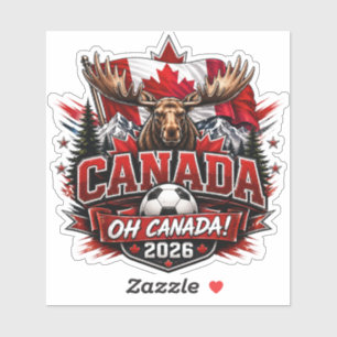 Canada Oh Canada 2026 Voetbalfan Sticker
