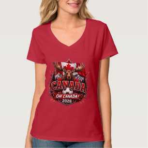 Canada Oh Canada 2026 Voetbalfan  T-shirt