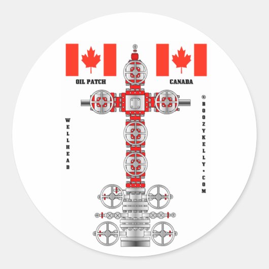 Canada oliepleister, olieveld Sticker (Voorkant)