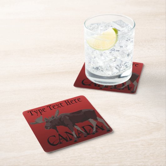Canada Onderzetters Moose Art Canada Drink Coaster (Insitu)