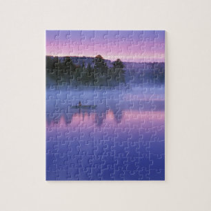 Canada, Ontario, Algonguin Park, Kanoër op Legpuzzel