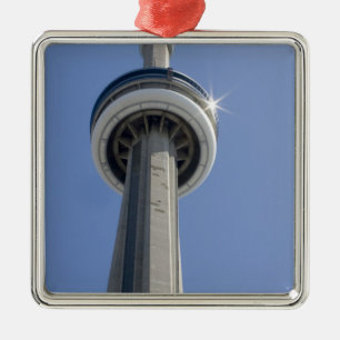Canada, Ontario, Toronto. Bovenkant van de CN Towe Metalen Ornament