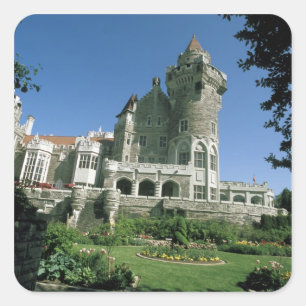 Canada, Ontario, Toronto. Historische Casa Loma Vierkante Sticker