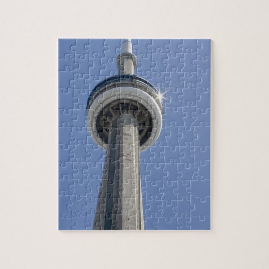 Canada, Ontario, Toronto. Top van de CN Tower met Legpuzzel (Verticaal)