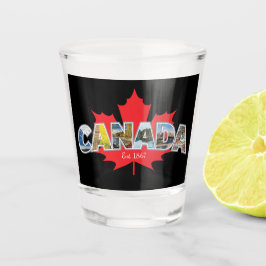 "Canada Oost. 1867-inch met leder uit mazen Shot Glas