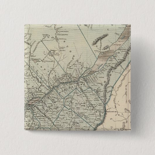 Canada Oost Vierkante Button 5,1 Cm (Voorkant)
