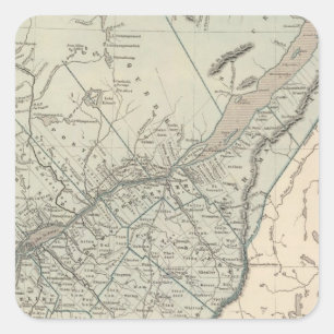 Canada Oost Vierkante Sticker