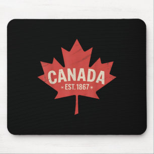 Canada Opgericht 1867 Retro Esdoornblad Vintage Ca Muismat