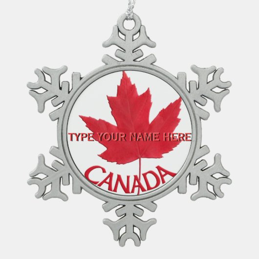 Canada Ornament Personalized Canada Souvenir (Voorkant)