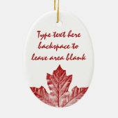 Canada Ornament Personalized Souvenir Canada Gift (Achterkant)