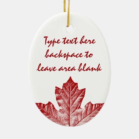 Canada Ornament Personalized Souvenir Canada Gift (Achterkant)