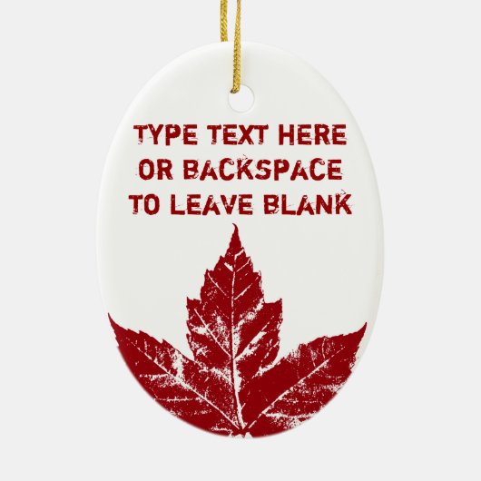 Canada Ornament Personalized Souvenir Canada Gift (Achterkant)