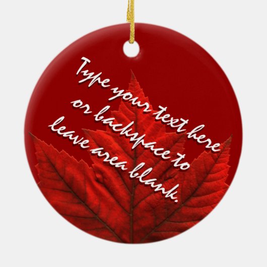Canada Ornament Souvenir Personalized Canada Gifts (Achterkant)