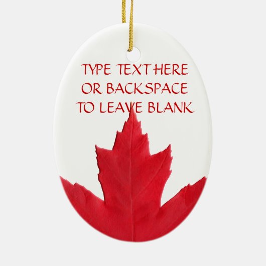 Canada Ornament Souvenir Personalized Canada Gifts (Achterkant)