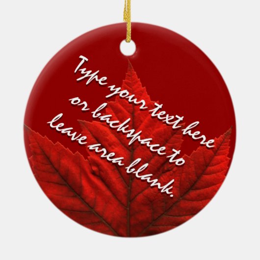 Canada Ornament Souvenir Personalized Canada Gifts (Achterkant)
