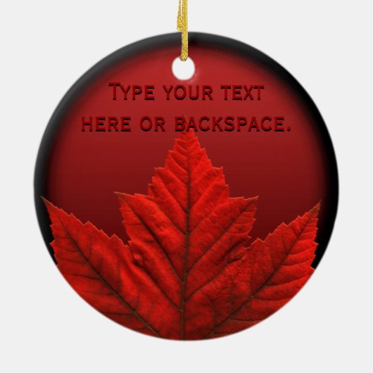 Canada Ornament Souvenir Personalized Canada Gifts (Achterkant)