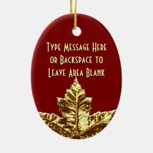 Canada Ornament Souvenir Personalized Canada Gifts (Achterkant)