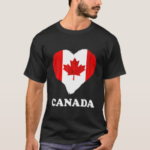 Canada Oude Esdoornblad Hart Canadese wortels Kan T-shirt