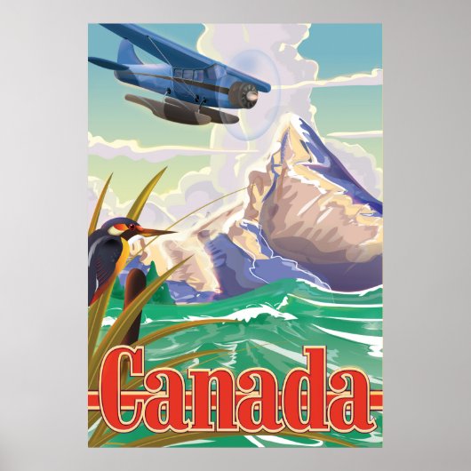 Canada Oude Reisposter Poster (Voorkant)