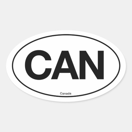 Canada Ovaal Ovale Sticker (Voorkant)