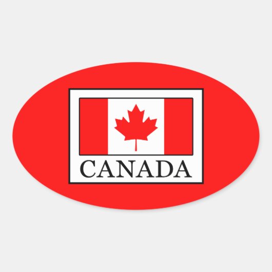 Canada Ovale Sticker (Voorkant)