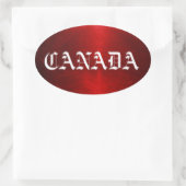 canada ovale sticker (Tas)