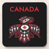 Canada Pacific Northwest Haida Vogel Donkere kleur Bier Onderzetter (Voorkant)