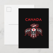 Canada Pacific Northwest Haida Vogel Donkere kleur Briefkaart (Voorkant / Achterkant)