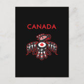 Canada Pacific Northwest Haida Vogel Donkere kleur Briefkaart (Voorkant)