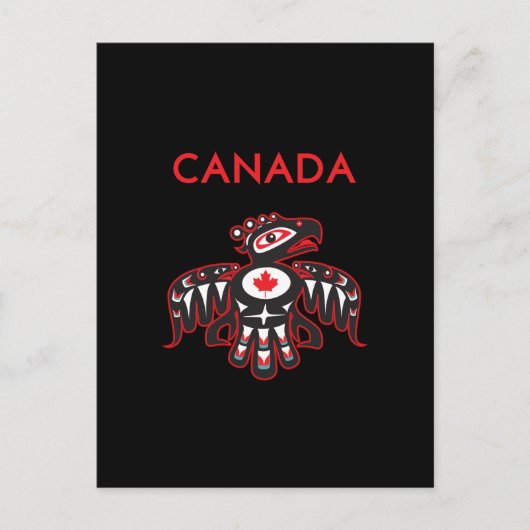 Canada Pacific Northwest Haida Vogel Donkere kleur Briefkaart (Voorkant)