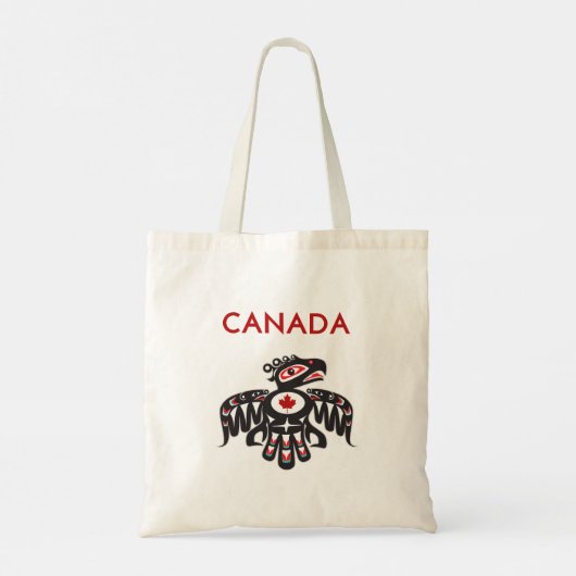 Canada Pacific Northwest Haida Vogel Lichtkleur Tote Bag (Achterkant)