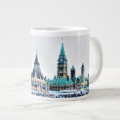 Canada Parliament Buildings Snow Souvenir Grote Koffiekop (Voorkant rechts)